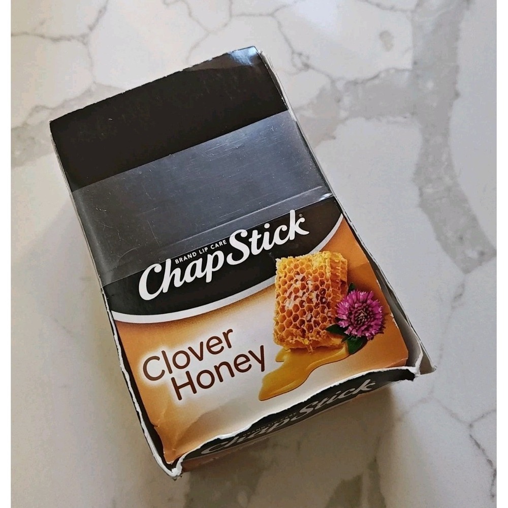 Chapstick Clover Honey Lip Balm 0.15oz x 12 pack Cruelty Paraben Free Box New